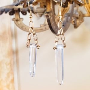 Handmade vintage glass bead earrings